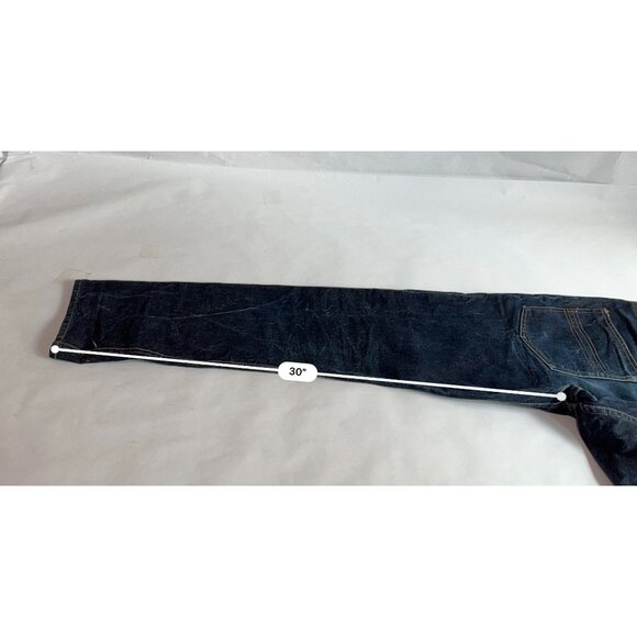 Thom Browne Straight Leg Button Fly Jeans in Blue Size 32 - Picture 3 of 5